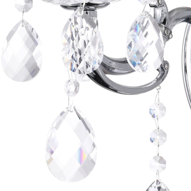 CWI Lighting Flawless 2 Light Wall Light, Chrome