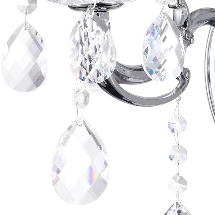 CWI Lighting Flawless 2 Light Wall Light, Chrome