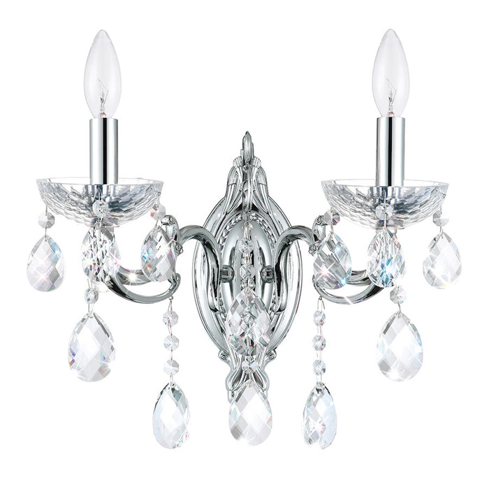 CWI Lighting Flawless 2 Light Wall Light, Chrome