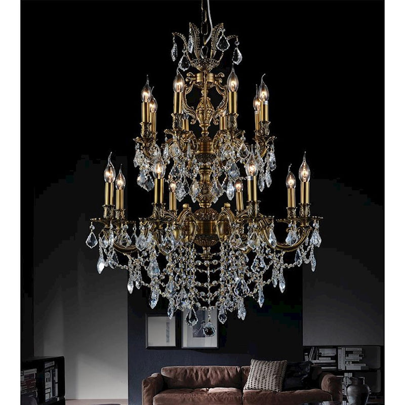 CWI Lighting Brass 16 Light Up Chandelier, French Gold