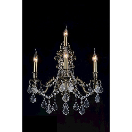 CWI Lighting Brass 4 Light Wall Light, Antique Brass