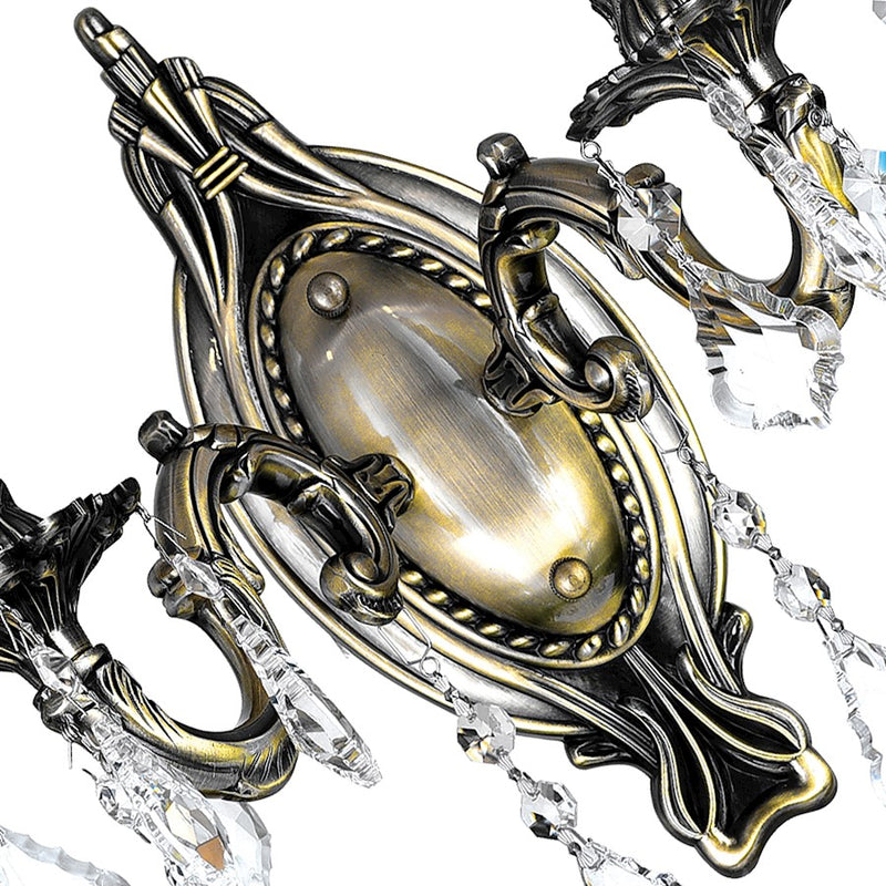 CWI Lighting Brass 2 Light 8" Wall Light, Antique Brass