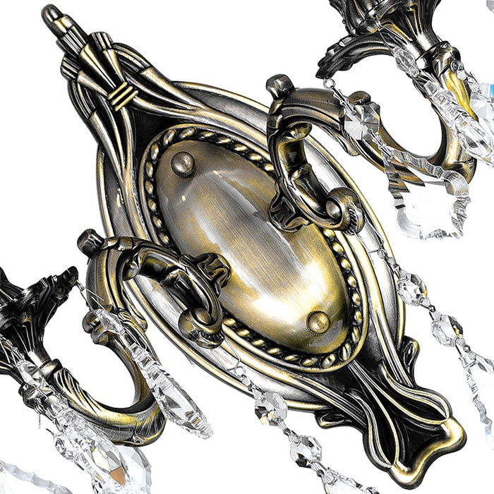 CWI Lighting Brass 2 Light 8" Wall Light, Antique Brass