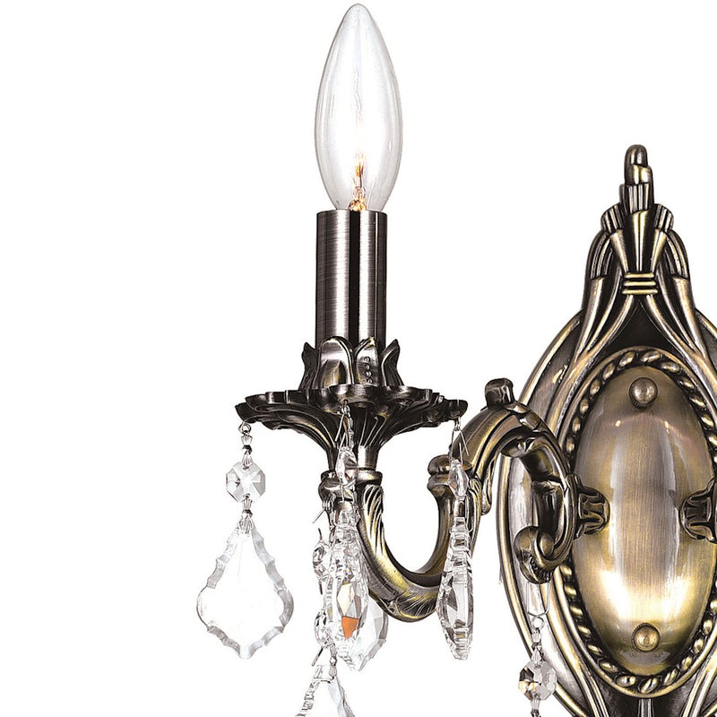 CWI Lighting Brass 2 Light 8" Wall Light, Antique Brass