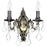 CWI Lighting Brass 2 Light 8" Wall Light, Antique Brass