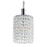 CWI Lighting Glitz 1 Light Down Mini Pendant, Chrome PRR