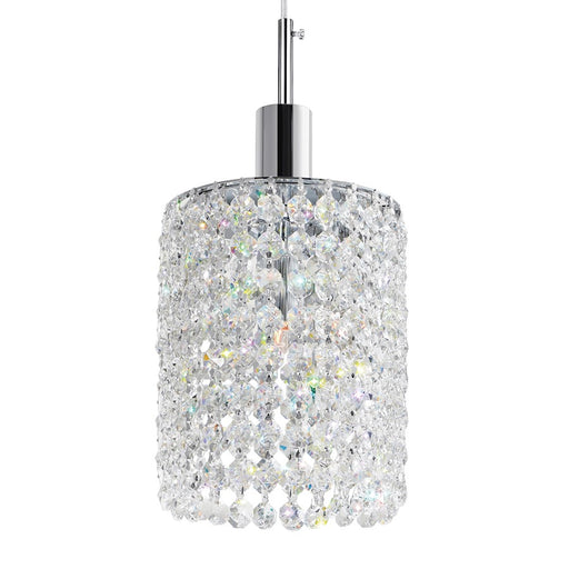 CWI Lighting Glitz 1 Light Down Mini Pendant, Chrome PRR