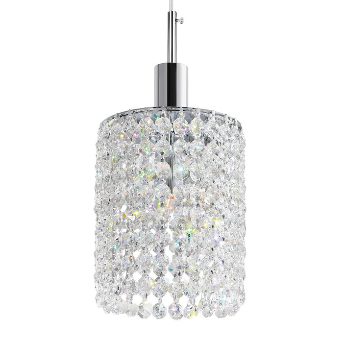 CWI Lighting Glitz 1 Light Down Mini Pendant, Chrome PRR