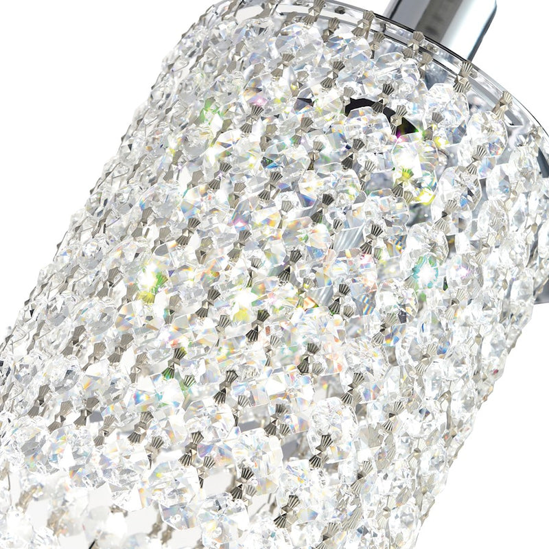 CWI Lighting Glitz 1 Light Down Mini Pendant, Chrome PRR