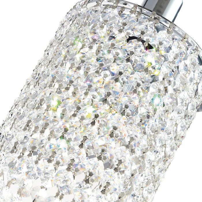 CWI Lighting Glitz 1 Light Down Mini Pendant, Chrome PRR