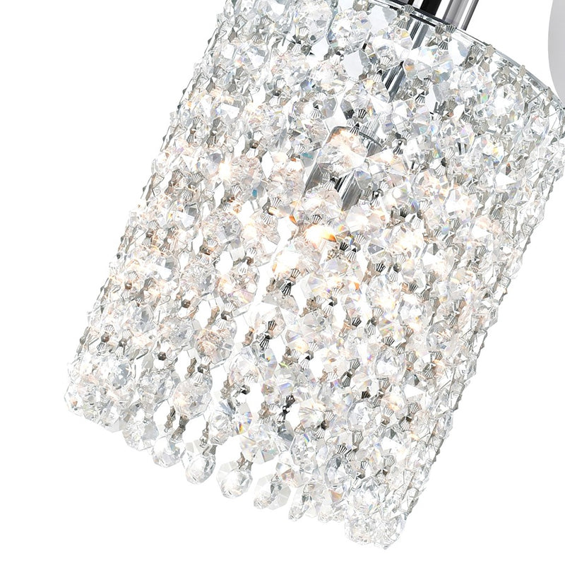 CWI Lighting Glitz 1 Light Bathroom Sconce, Chrome RR