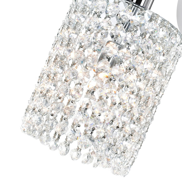 CWI Lighting Glitz 1 Light Bathroom Sconce, Chrome RR