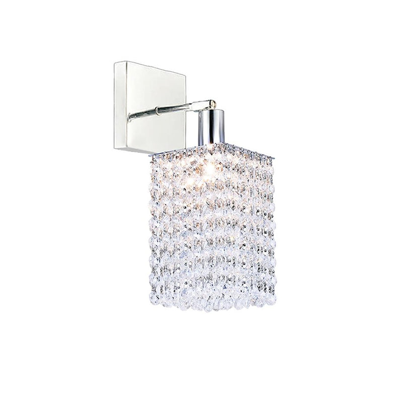 CWI Lighting Glitz 1 Light Bathroom Sconce, Chrome SS