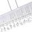 CWI Lighting Water Drop 14 Light Drum Shade Chandelier, Chrome