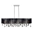 CWI Water Drop 17 Light Drum Shade Chandelier, Chrome/Black - 5005P48C-B-S