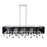 CWI Water Drop 17 Light Drum Shade Chandelier, Chrome/Black