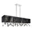 CWI Water Drop 17 Light Drum Shade Chandelier, Chrome/Black