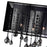 CWI Water Drop 17 Light Drum Shade Chandelier, Chrome/Black