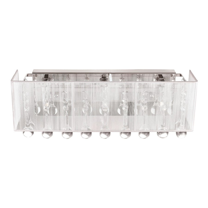 CWI Lighting Water Drop 3 Light Vanity Light, Chrome/Silver