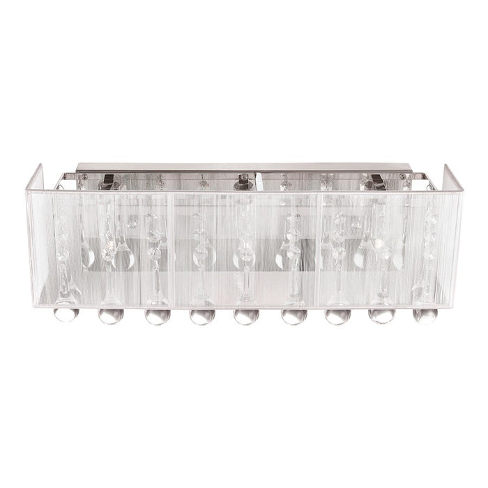 CWI Lighting Water Drop 3 Light Vanity Light, Chrome/Silver