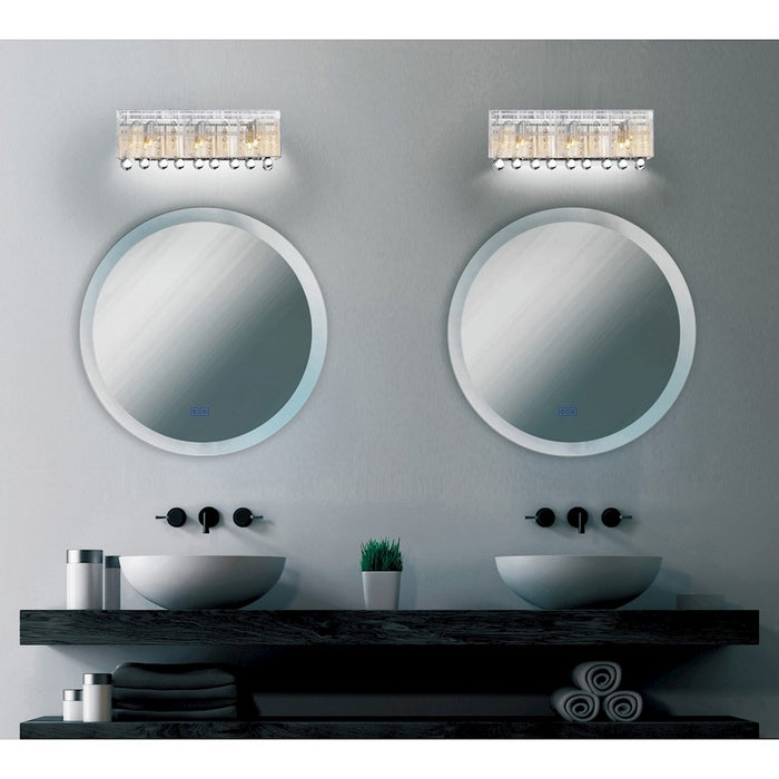 CWI Lighting Water Drop 3 Light Vanity Light, Chrome