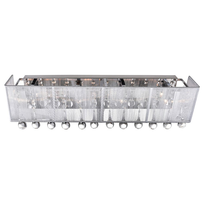 CWI Lighting Water Drop 4 Light Vanity Light, Chrome/Silver