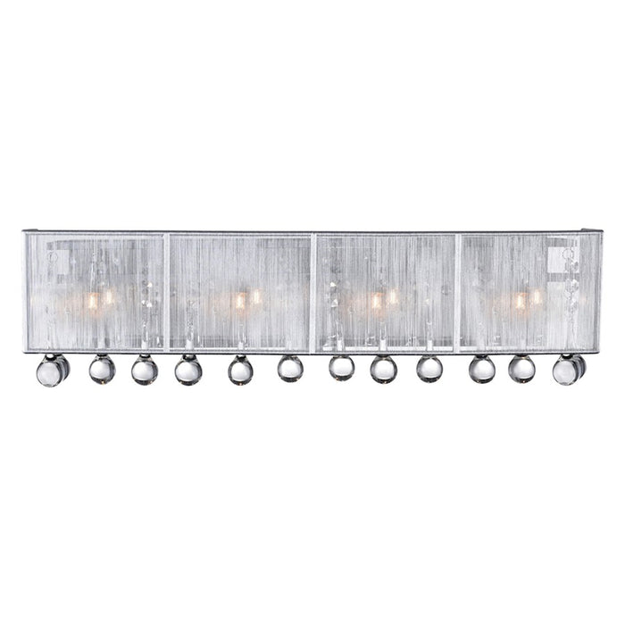 CWI Lighting Water Drop 4 Light Vanity Light, Chrome/Silver