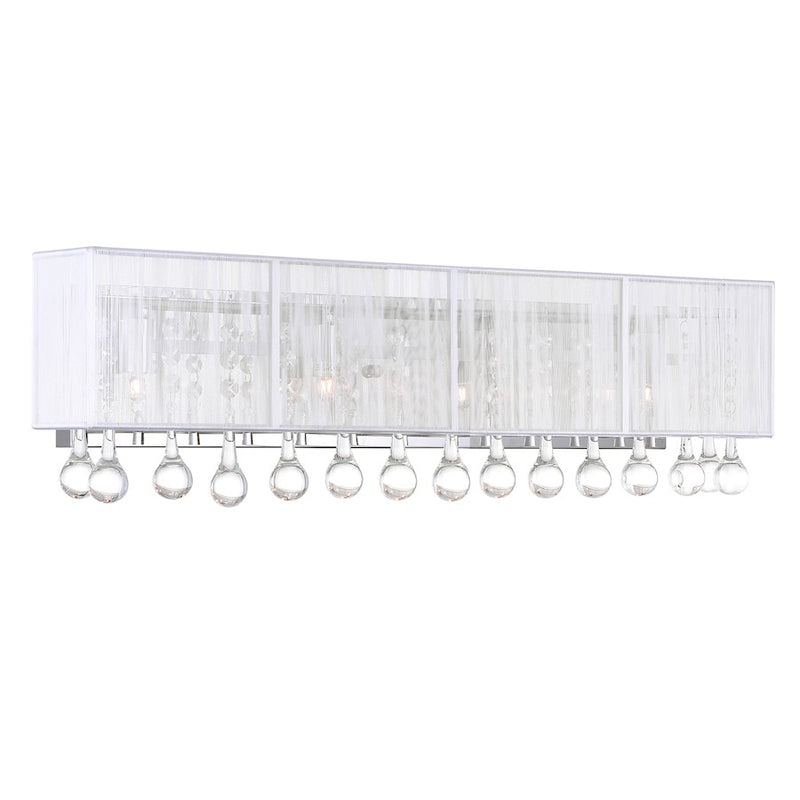 CWI Lighting Water Drop 4 Light Vanity Light, Chrome