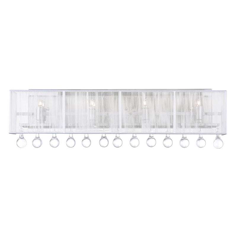 CWI Lighting Water Drop 4 Light Vanity Light, Chrome