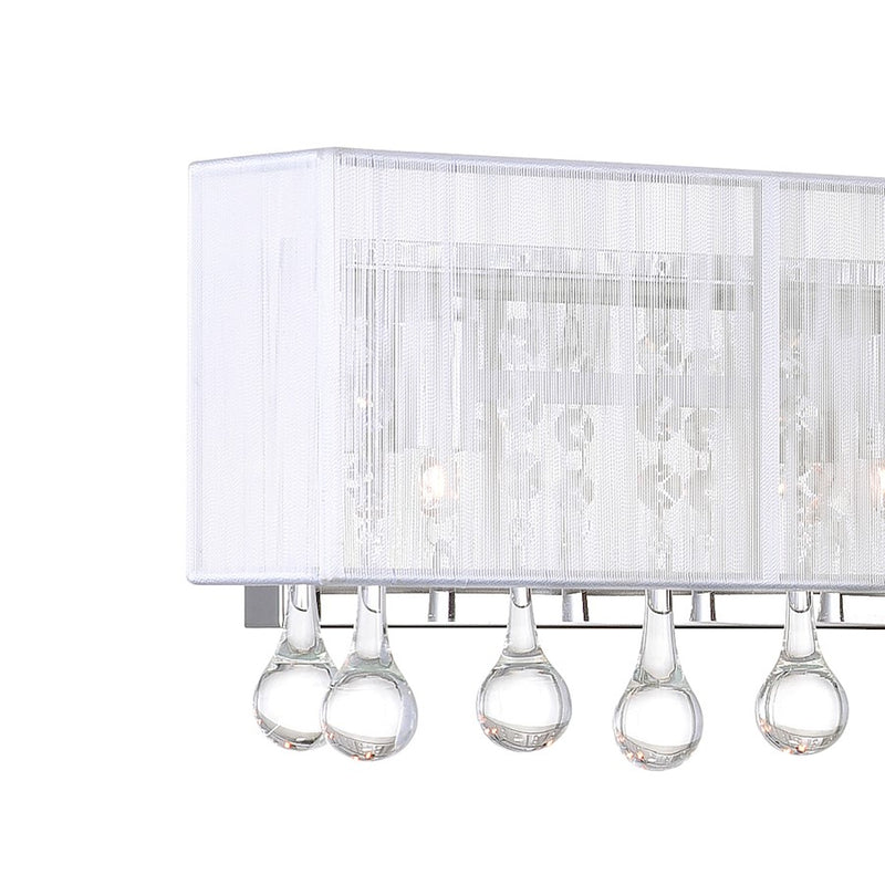 CWI Lighting Water Drop 4 Light Vanity Light, Chrome