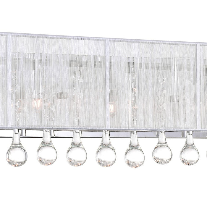 CWI Lighting Water Drop 4 Light Vanity Light, Chrome