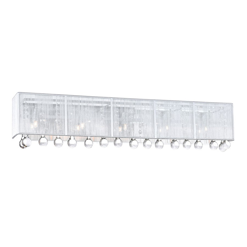 CWI Lighting Water Drop 5 Light Vanity Light, Chrome/Silver