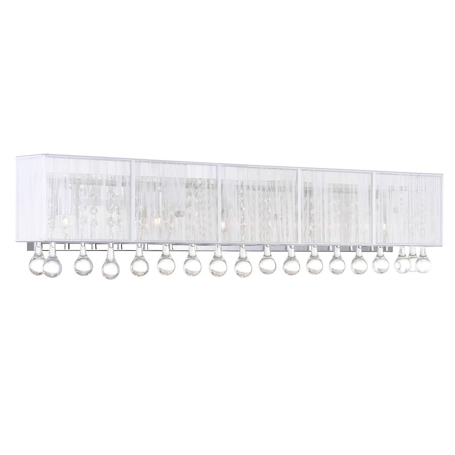 CWI Lighting Water Drop 5 Light Vanity Light, Chrome - 5005W32C-RC-W