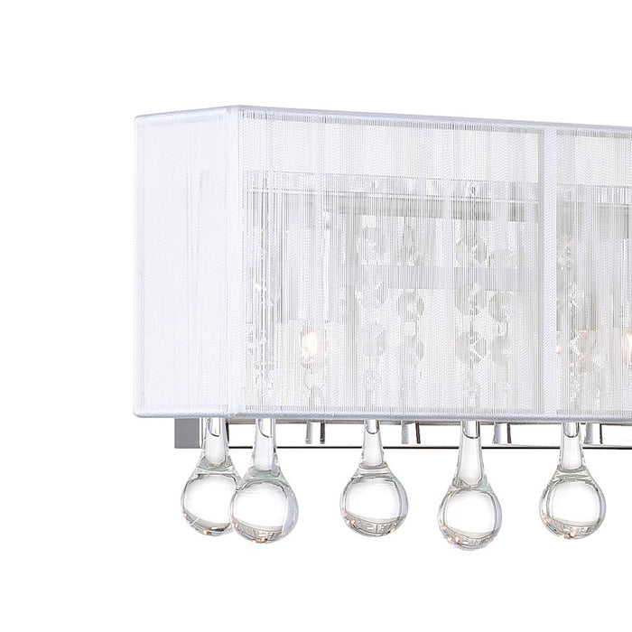 CWI Lighting Water Drop 5 Light Vanity Light, Chrome