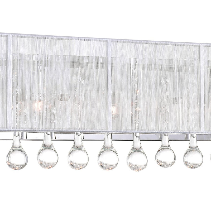 CWI Lighting Water Drop 5 Light Vanity Light, Chrome