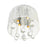 CWI Lighting Water Drop 4 Light Drum Shade Flush Mount, Chrome