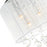 CWI Lighting Water Drop 4 Light Drum Shade Flush Mount, Chrome