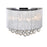 CWI Water Drop 6 Light Drum Shade Flush Mount, Chrome/Silver