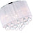 CWI Lighting Water Drop 6 Light Drum Shade Flush Mount, Chrome