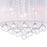 CWI Lighting Water Drop 6 Light Drum Shade Flush Mount, Chrome