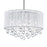 CWI Lighting Water Drop 6 Light Drum Shade Chandelier, Chrome