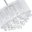 CWI Lighting Water Drop 6 Light Drum Shade Chandelier, Chrome