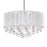 CWI Lighting Water Drop 9 Light Drum Shade Chandelier, Chrome