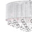 CWI Lighting Water Drop 9 Light Drum Shade Chandelier, Chrome