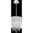 CWI Water Drop 1 Light Drum Shade Mini Pendant, Chrome/Silver