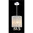 CWI Lighting Water Drop 1 Light Drum Shade Mini Pendant, Chrome