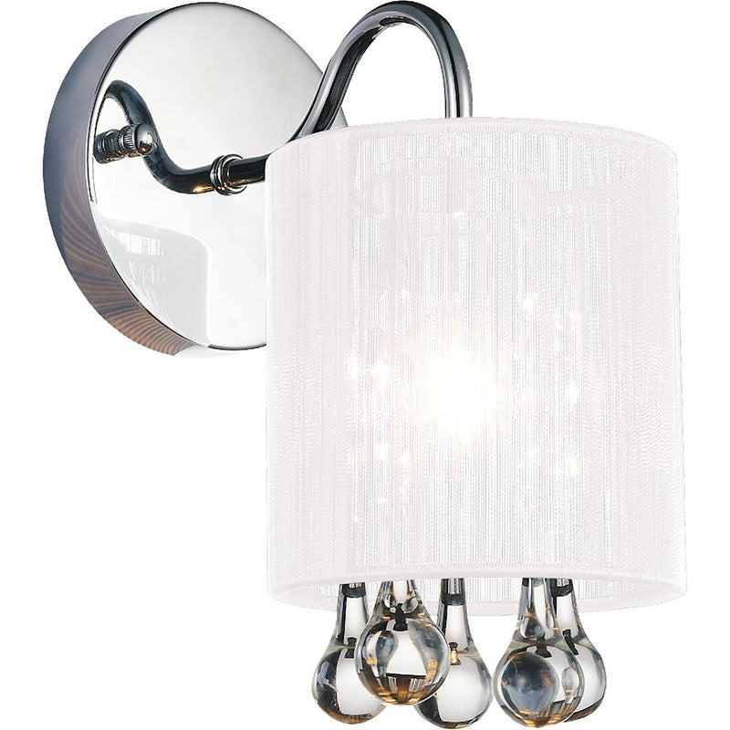 CWI Lighting Water Drop 1 Light Bathroom Sconce, Chrome