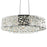 CWI Eternity 8 Light Drum Shade Chandelier, Stainless Steel
