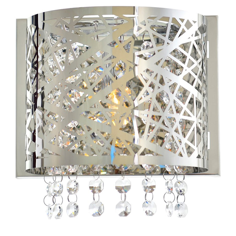 CWI Lighting Eternity 1 Light Bathroom Sconce, Stainless Steel