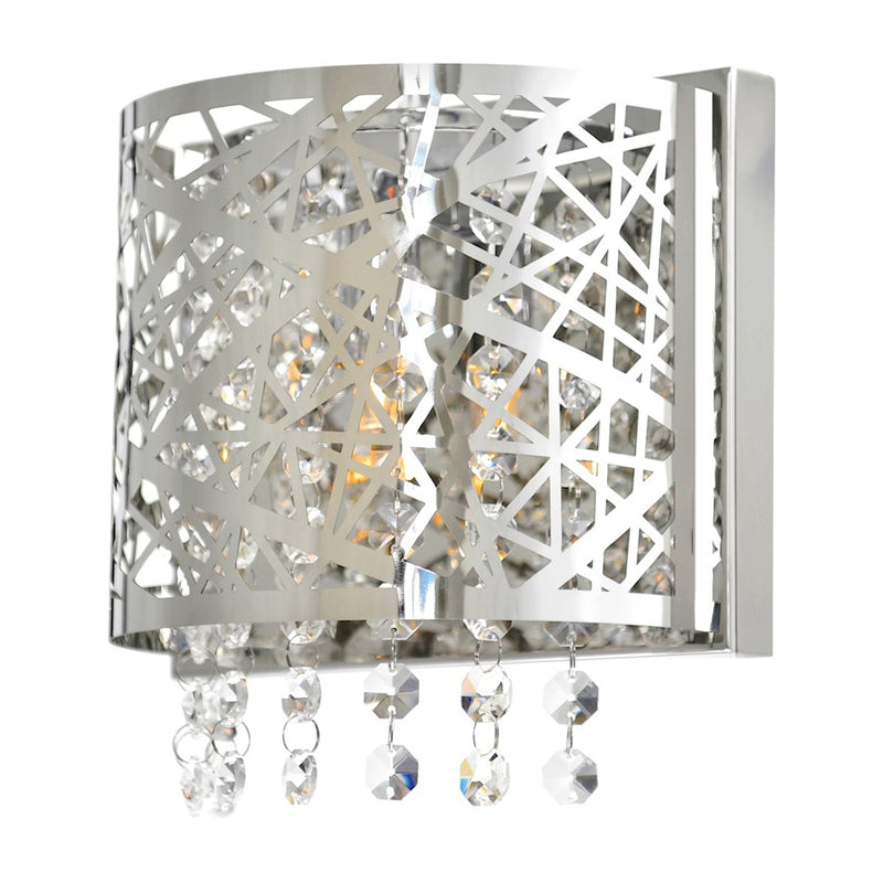 CWI Lighting Eternity 1 Light Bathroom Sconce, Stainless Steel